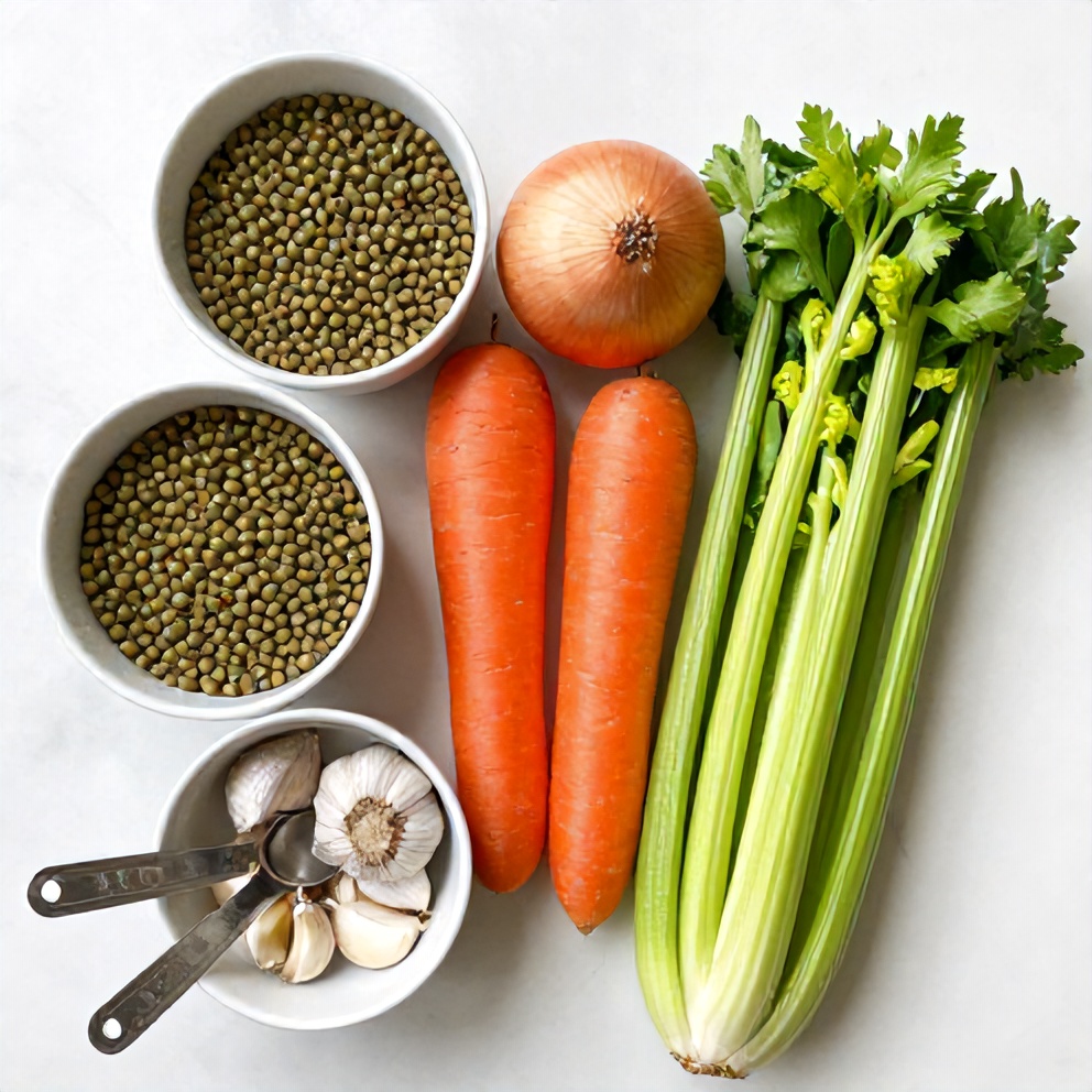 Lentil and Vegetable Soup Ingredients