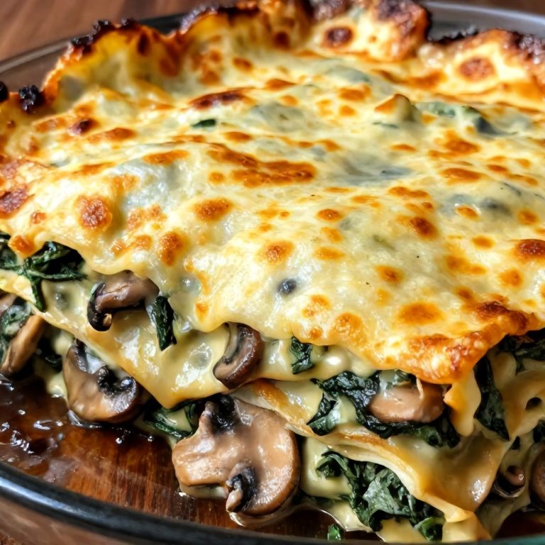 Easy Mushroom Spinach Lasagna