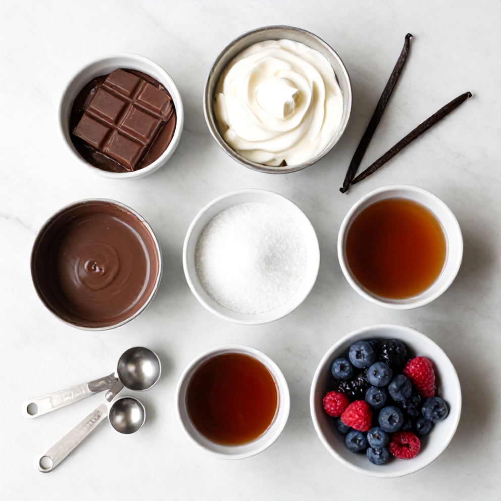 Raw Ingredients for Chocolate Mousse