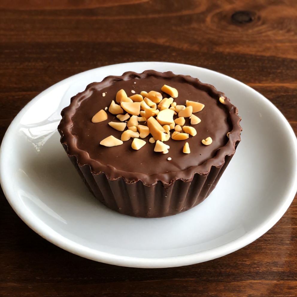 No-Bake Chocolate Peanut Butter Protein Cups on a plate