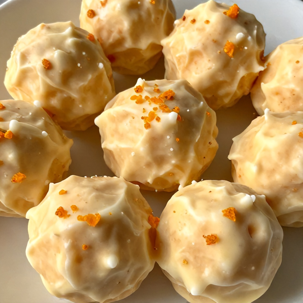 Easy No Bake Orange Creamsicle Truffles