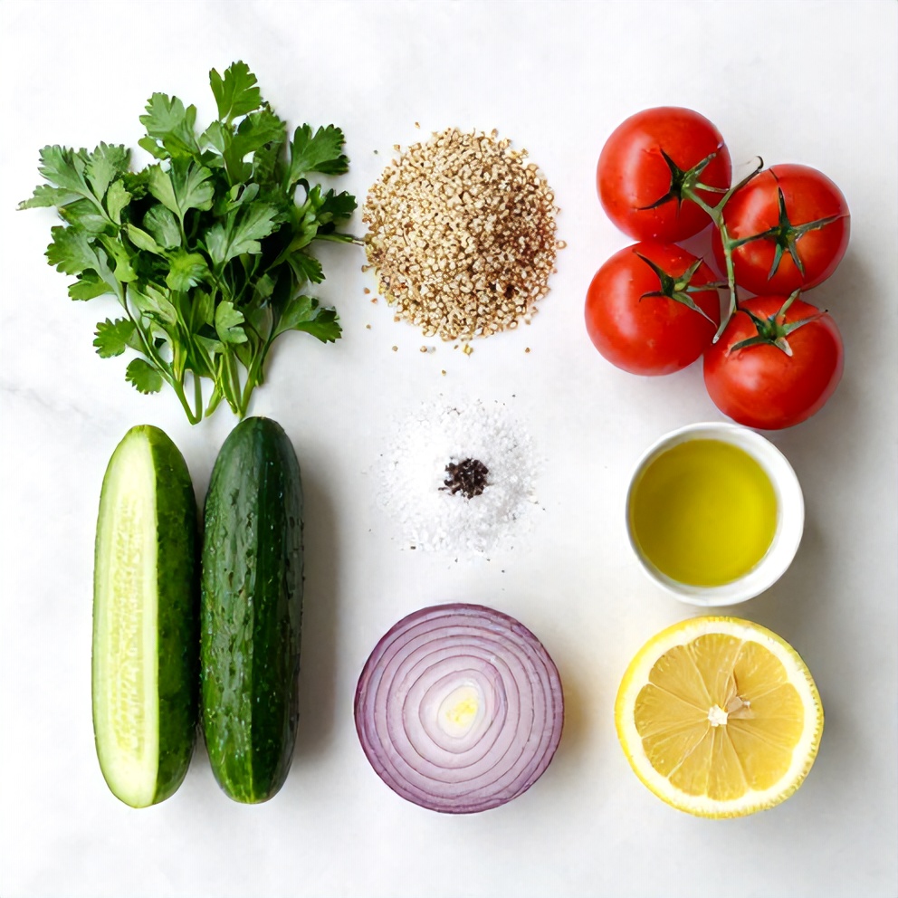 Quinoa Tabbouleh Salad ingredients