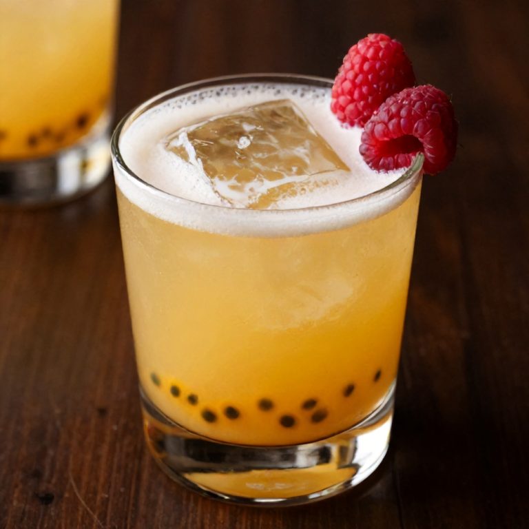 Easy Raspberry Passionfruit Tequila Sour