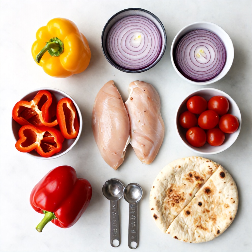Raw Ingredients for Sheet Pan Chicken Pitas