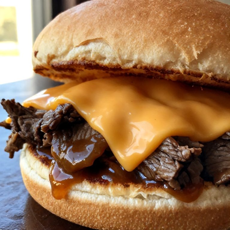 Easy Slow Cooker Beef and Cheddar Sandwiches