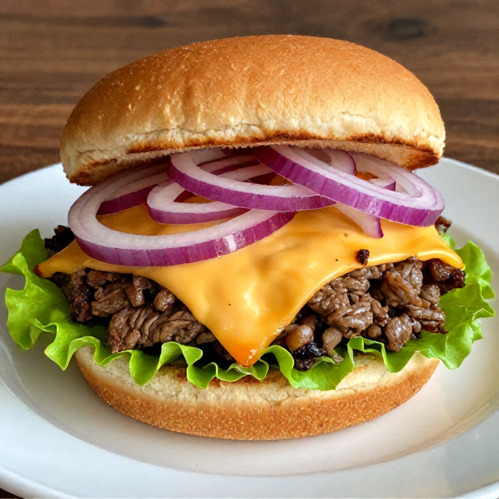 Easy Slow Cooker Beef and Cheddar Sandwiches on a Plate