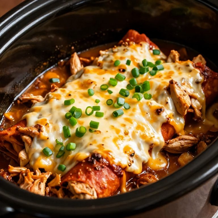 Easy Slow Cooker Chicken Enchiladas