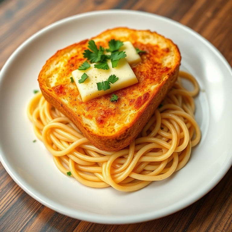 Easy Spaghetti Garlic Bread