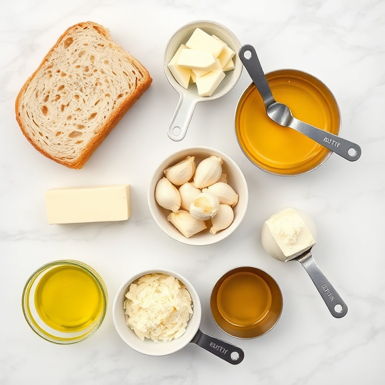 Ingredients for Easy Spaghetti Garlic Bread