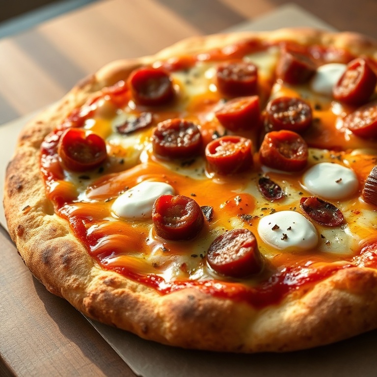 Easy Spicy Sausage Ricotta Pizza