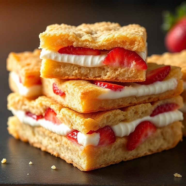 Easy Strawberry Shortcake Bars