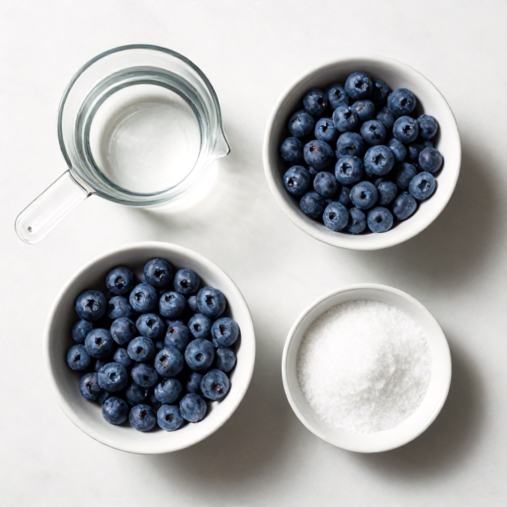 Ingredients for Sugar Free Blueberry Syrup