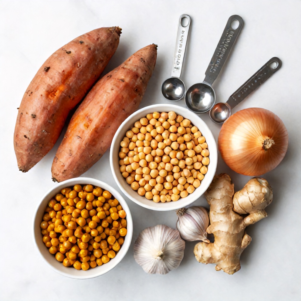 Sweet Potato Chickpea Curry Ingredients
