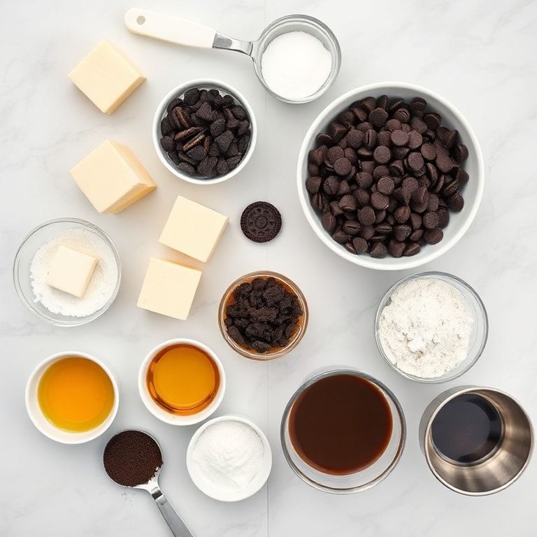 Raw ingredients for Easy Turtle Caramel Cake
