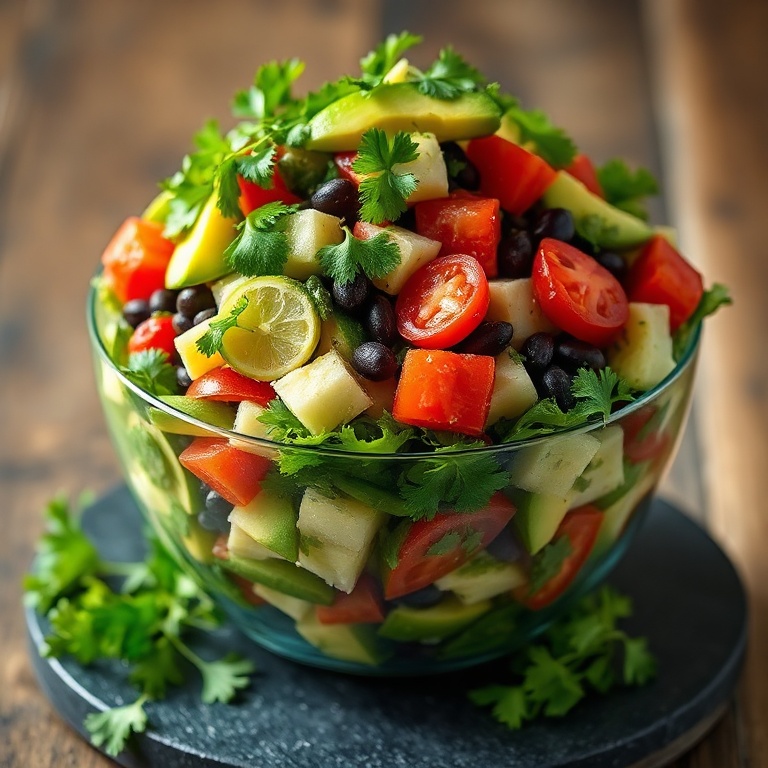 fresh cilantro lime bean salad