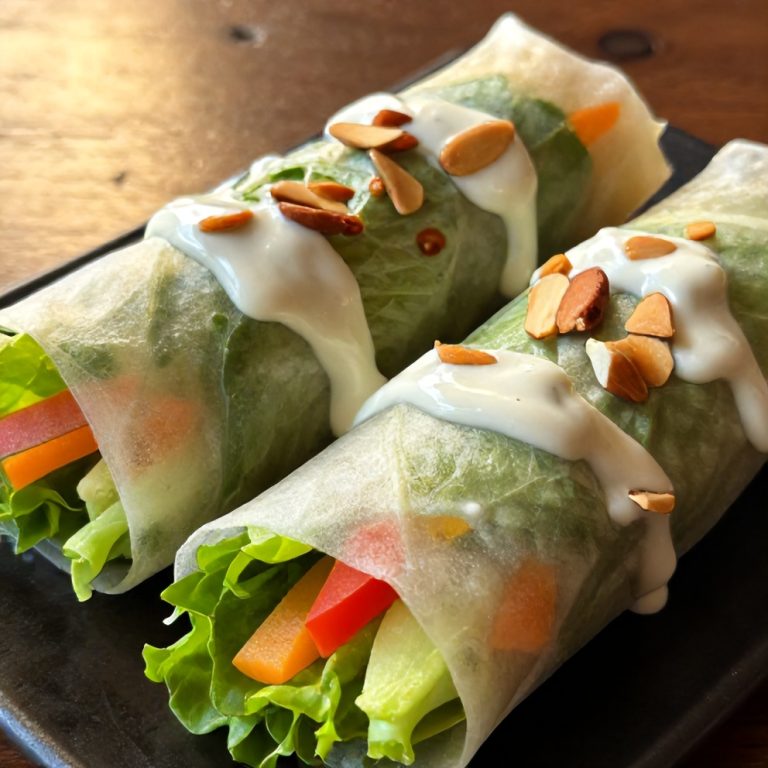 Fresh Lettuce Wrapped Veggie Spring Rolls
