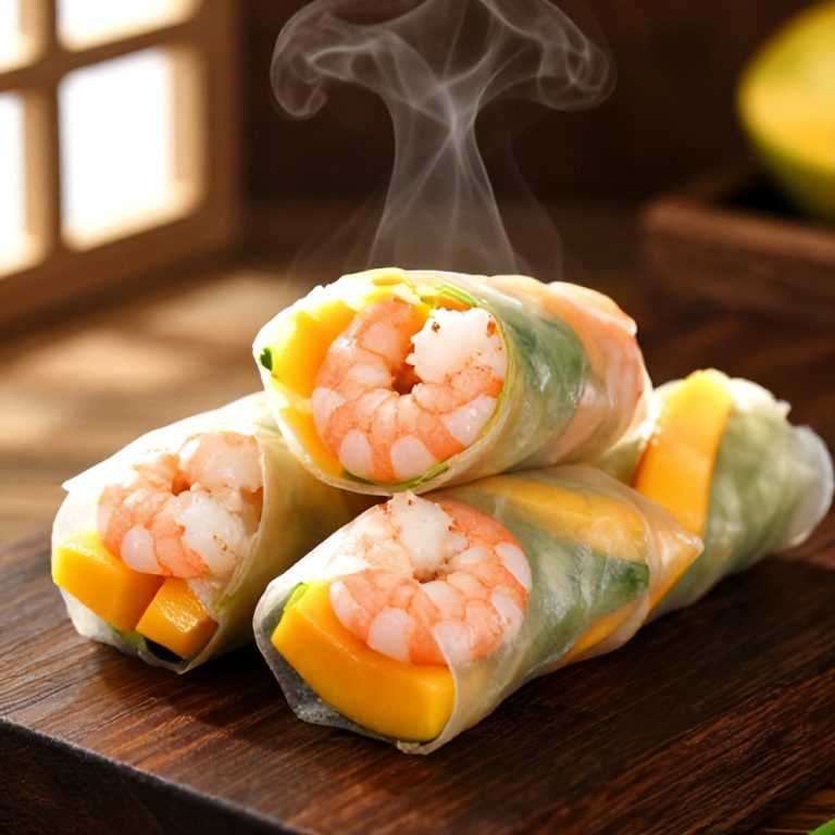 Fresh Mango Shrimp Summer Rolls