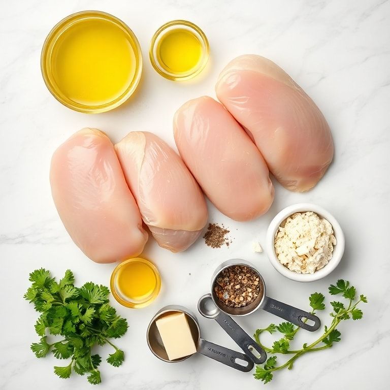 Raw ingredients for Garlic Parmesan Chicken and Potatoes