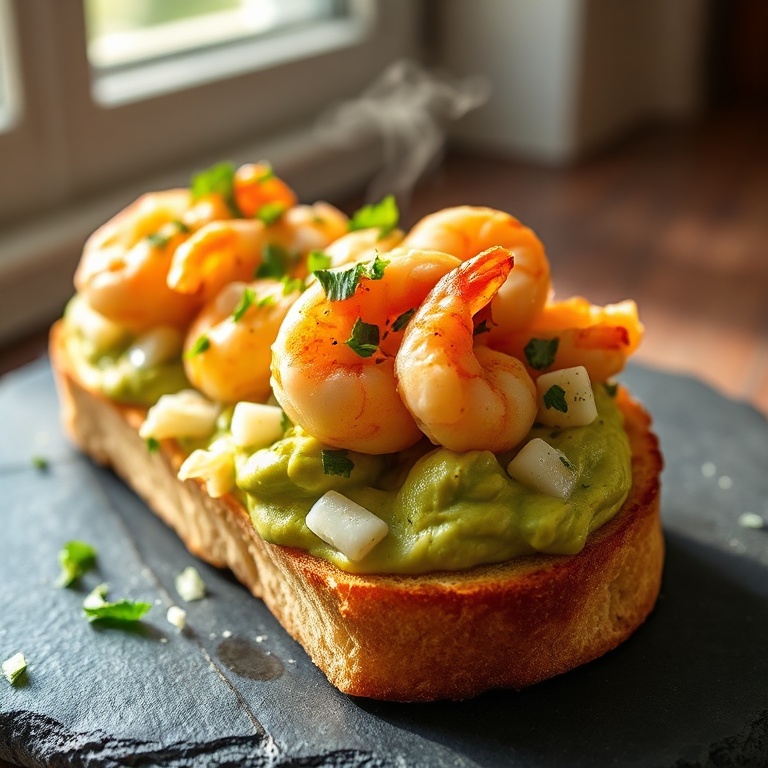 Garlic Shrimp Crostini