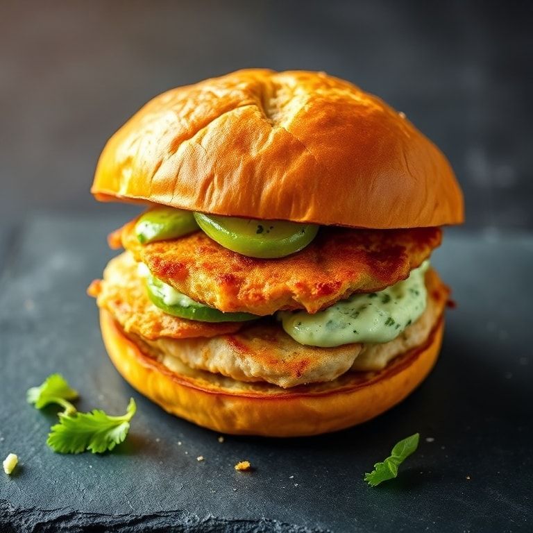 Greek chicken burgers