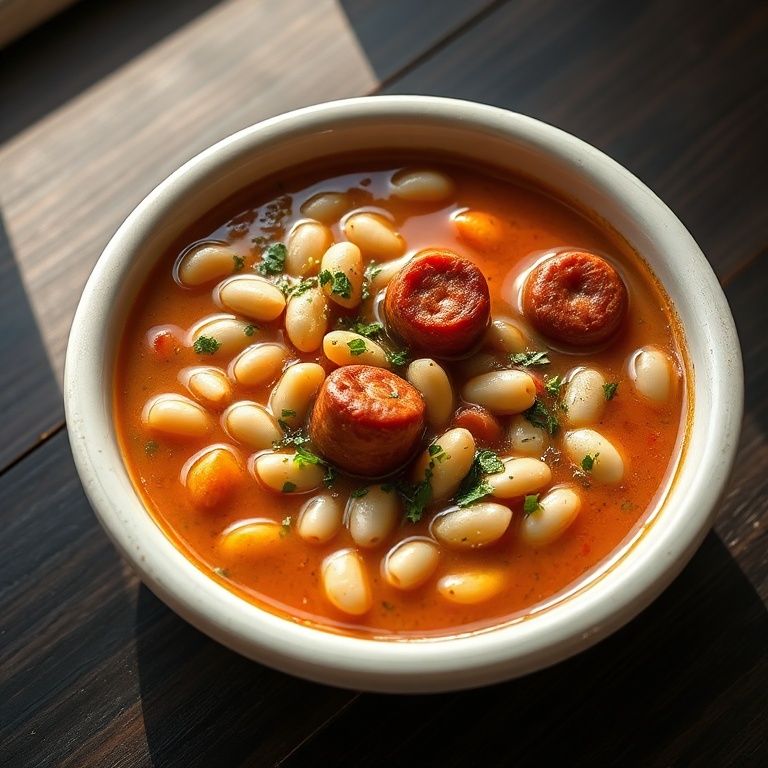 Hearty Italian Sausage and White Bean Soup