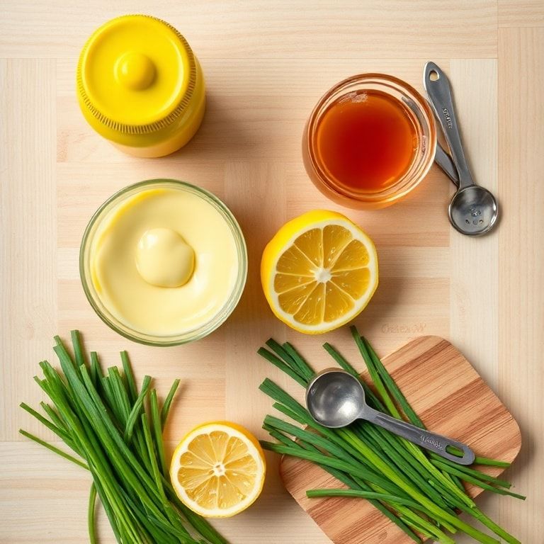 Ingredients for hot honey ranch dressing