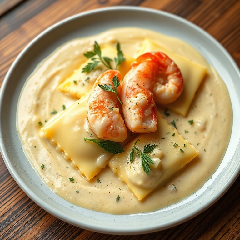 Lobster Ravioli with Lemon Butter Sauce