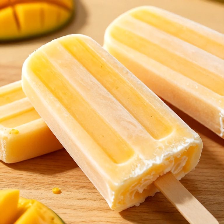 Mango Greek Yogurt Popsicles