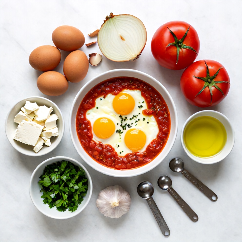 Ingredients for Mediterranean Baked Eggs