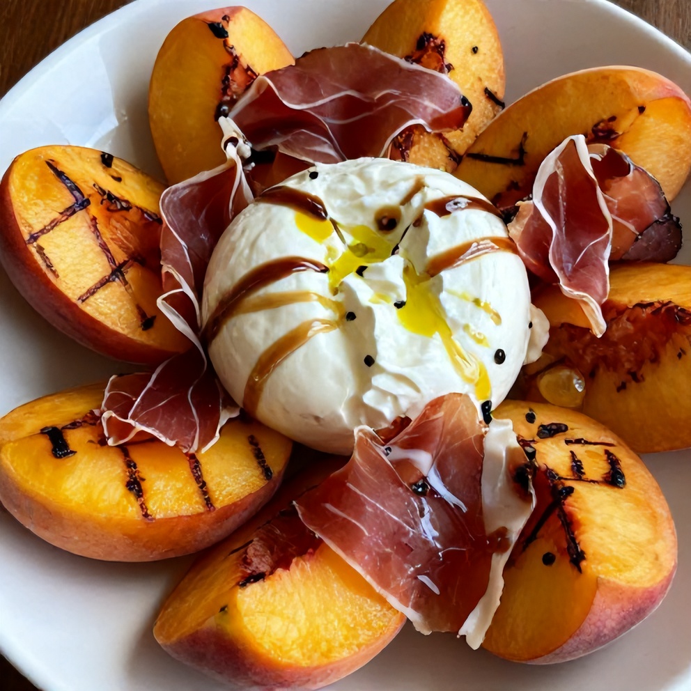 Mediterranean Grilled Peach Salad