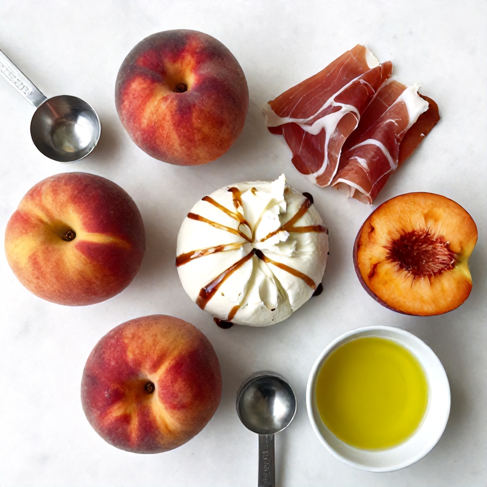 Mediterranean Grilled Peach Salad Ingredients