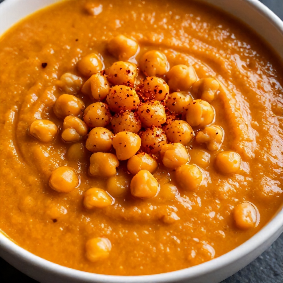 Moroccan Sweet Potato and Chickpea Soup