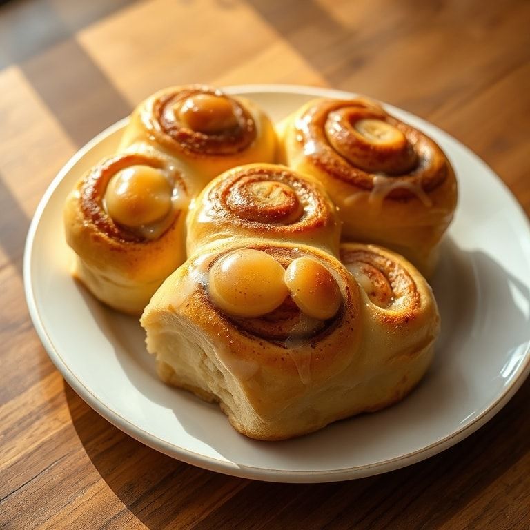 Peanut Butter Banana Cinnamon Rolls