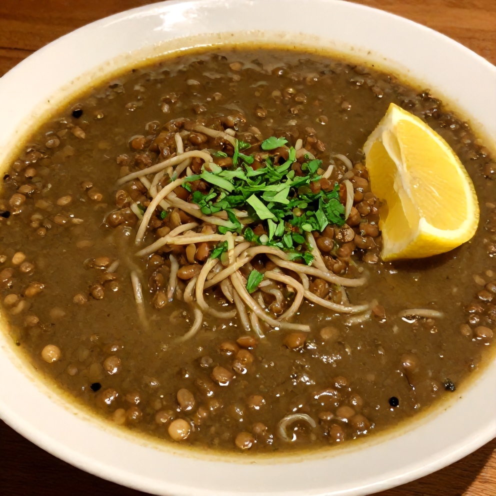 Persian Noodle Soup Ready to Serve