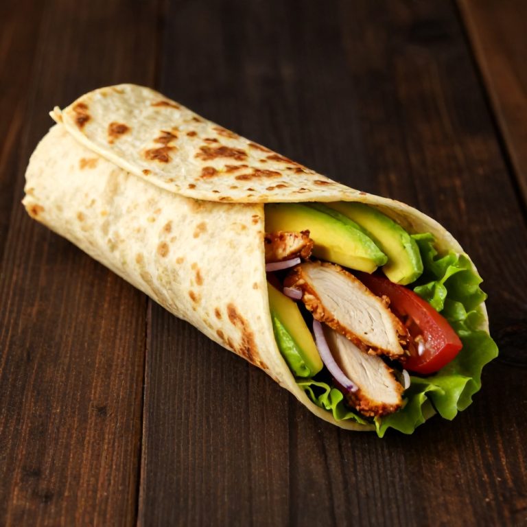 Quick Chicken Avocado Wrap