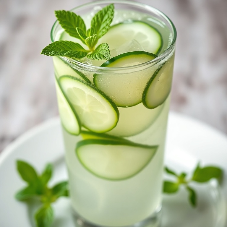 Refreshing Sparkling Cucumber Agua Fresca
