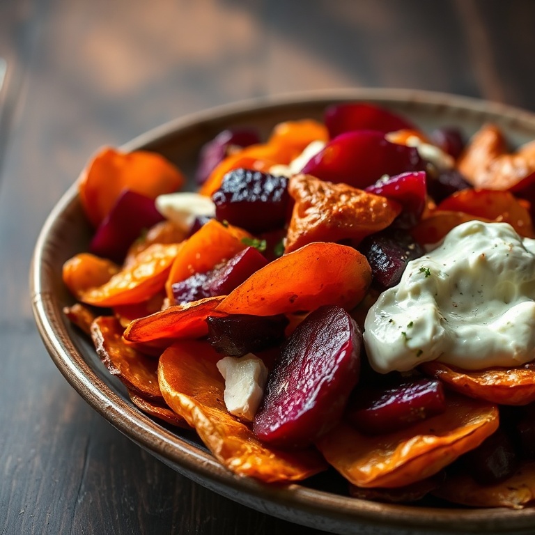 Roasted Beet and Sweet Potato Salad