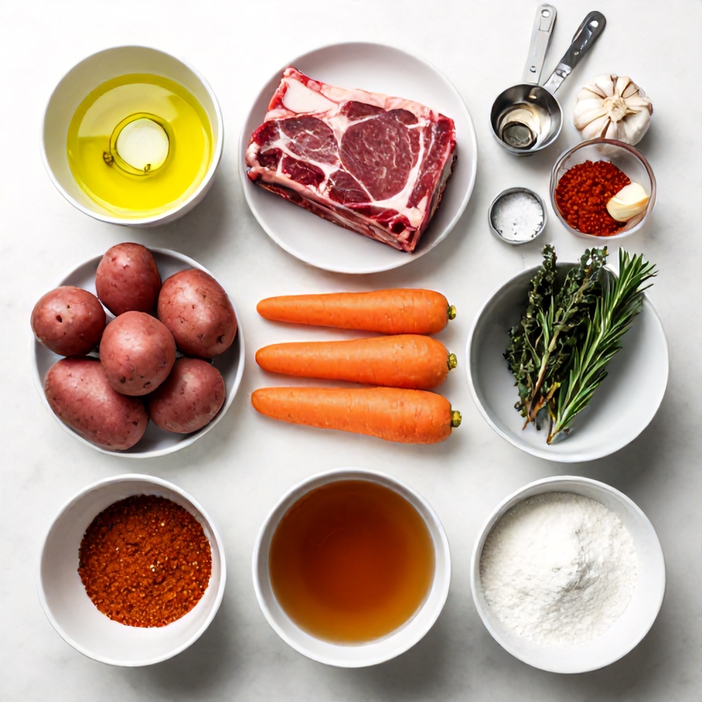 Raw Ingredients for Slow Cooker Chuck Roast