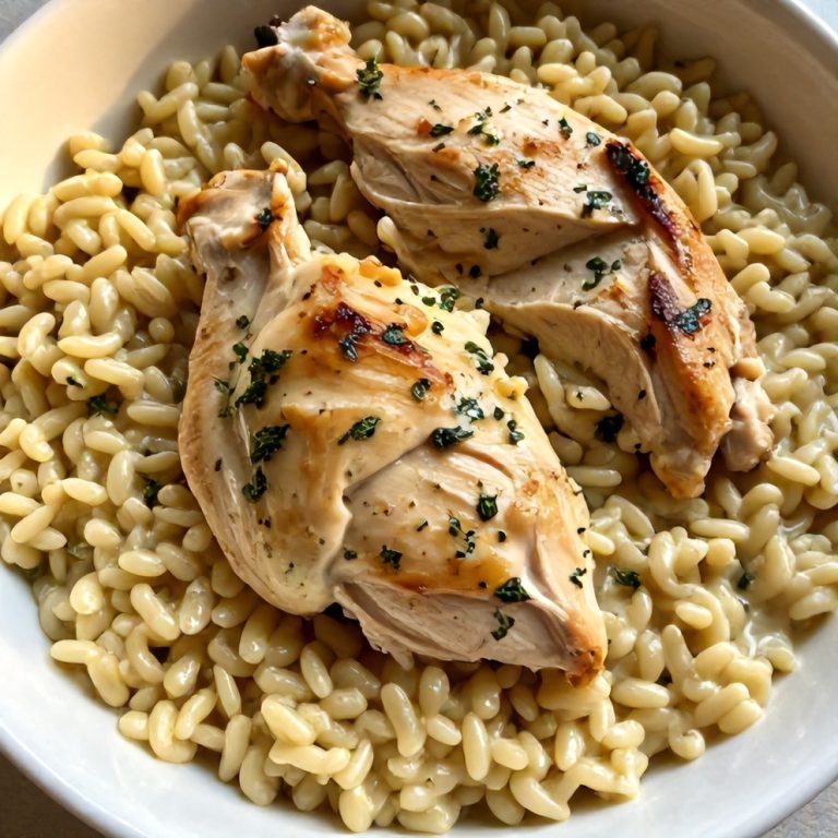 Slow Cooker Parmesan Herb Chicken with Creamy Orzo