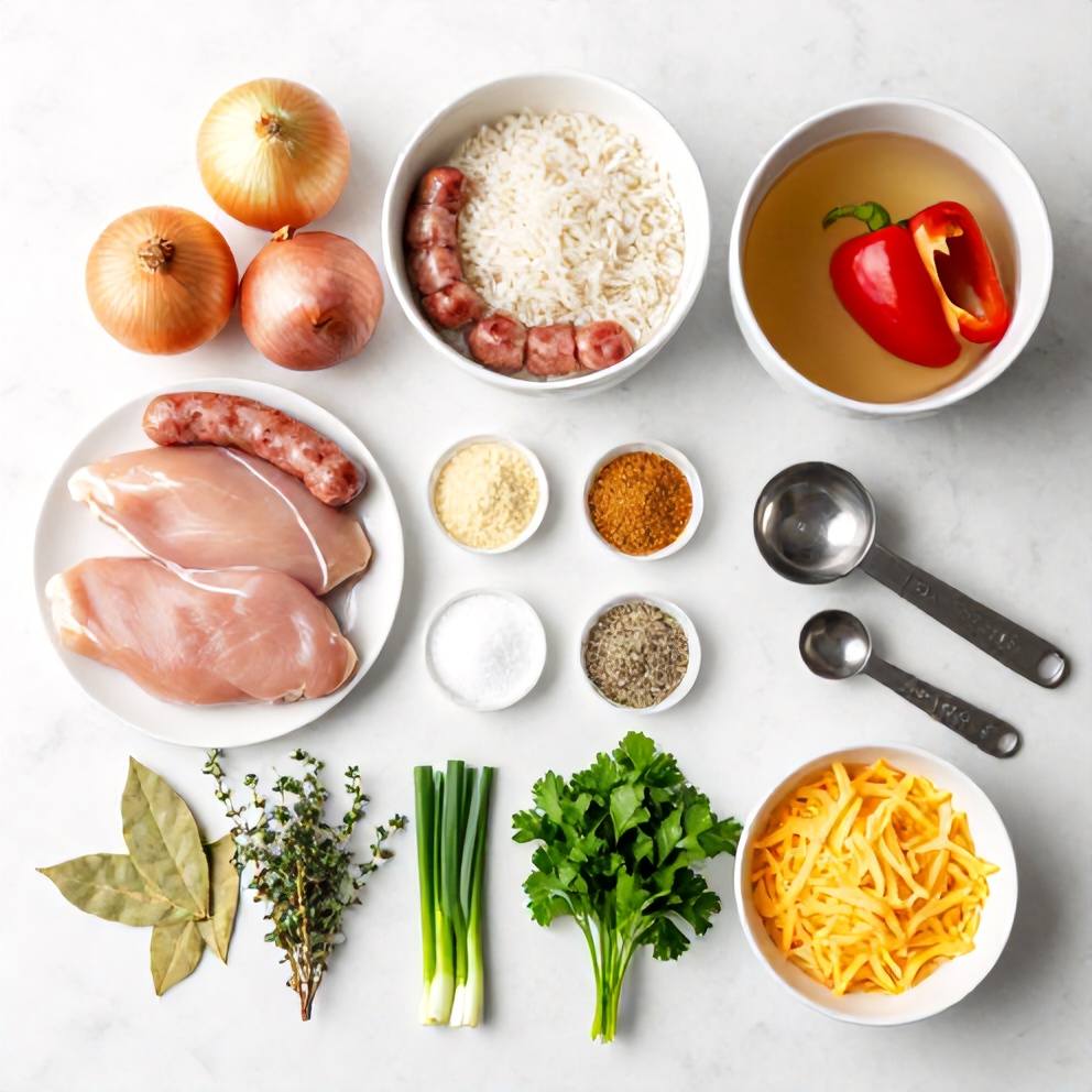 Raw Ingredients for Southern Chicken Bog