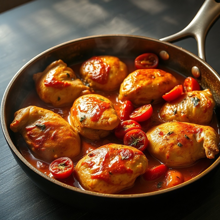 sun dried tomato chicken skillet