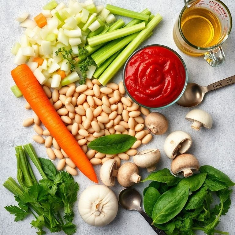 Raw ingredients flat lay