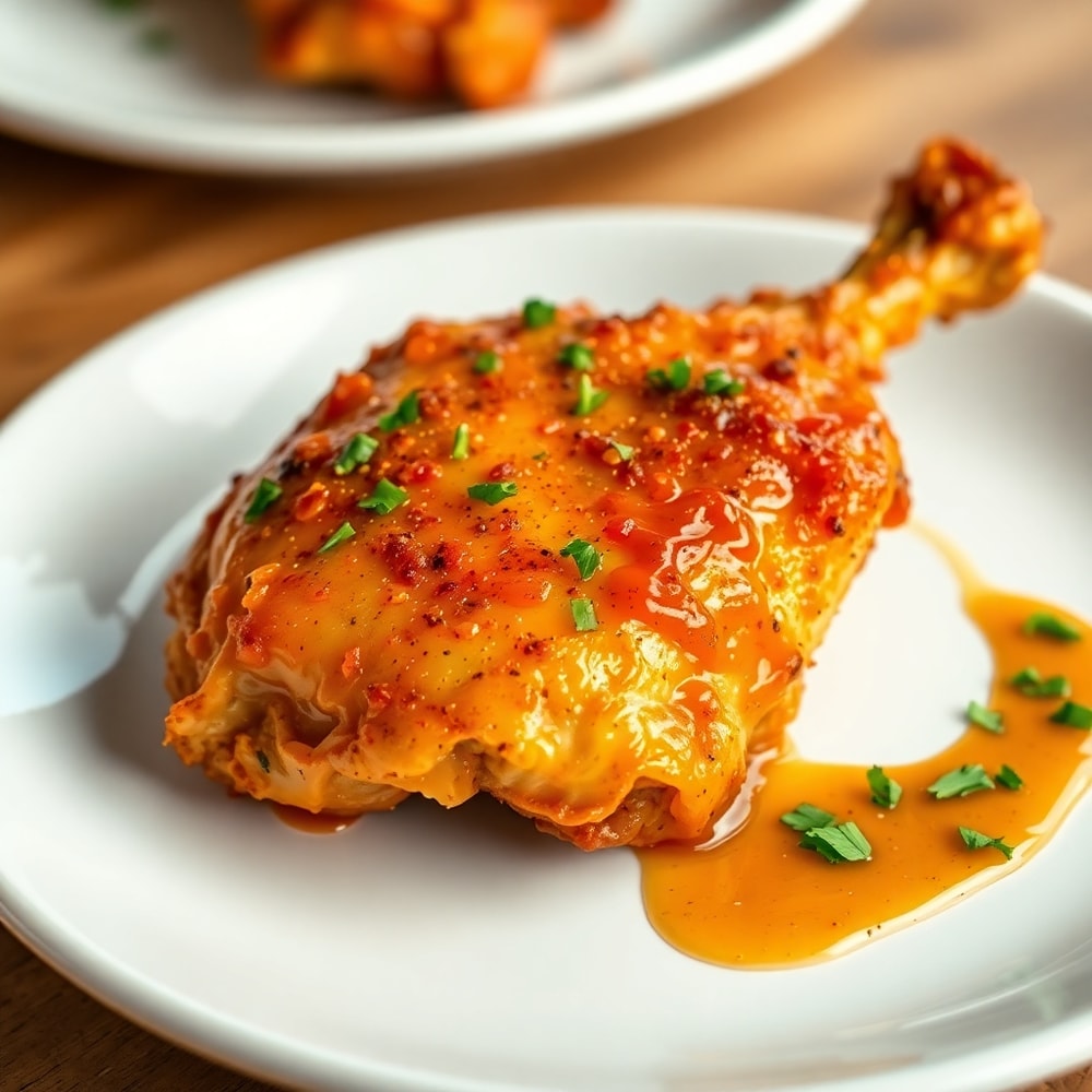 Plated Baked Hot Honey Chicken