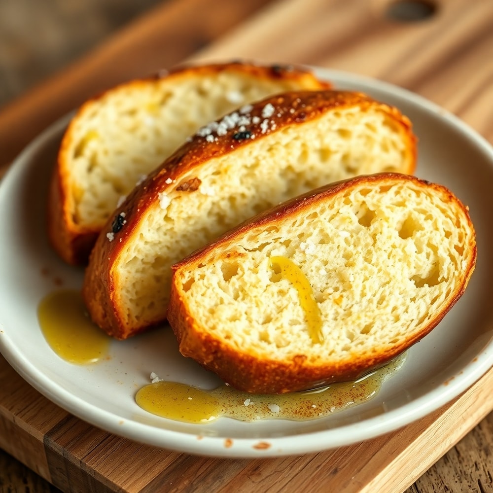 Freshly baked crockpot bread with a crispy crust
