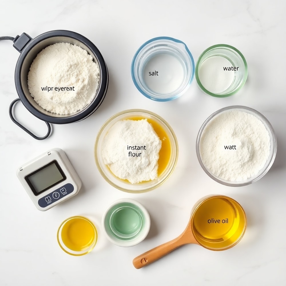 Ingredients for easy crockpot bread recipe