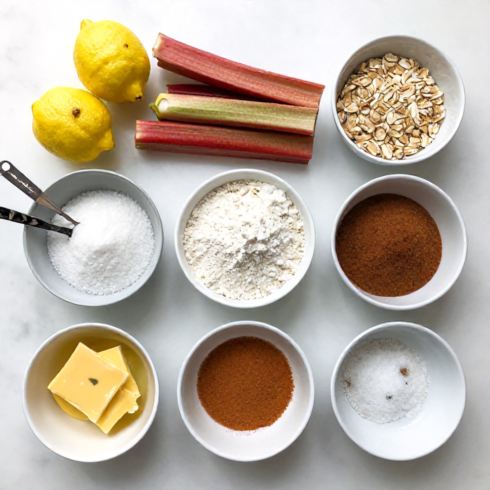 Rhubarb Crisp Ingredients