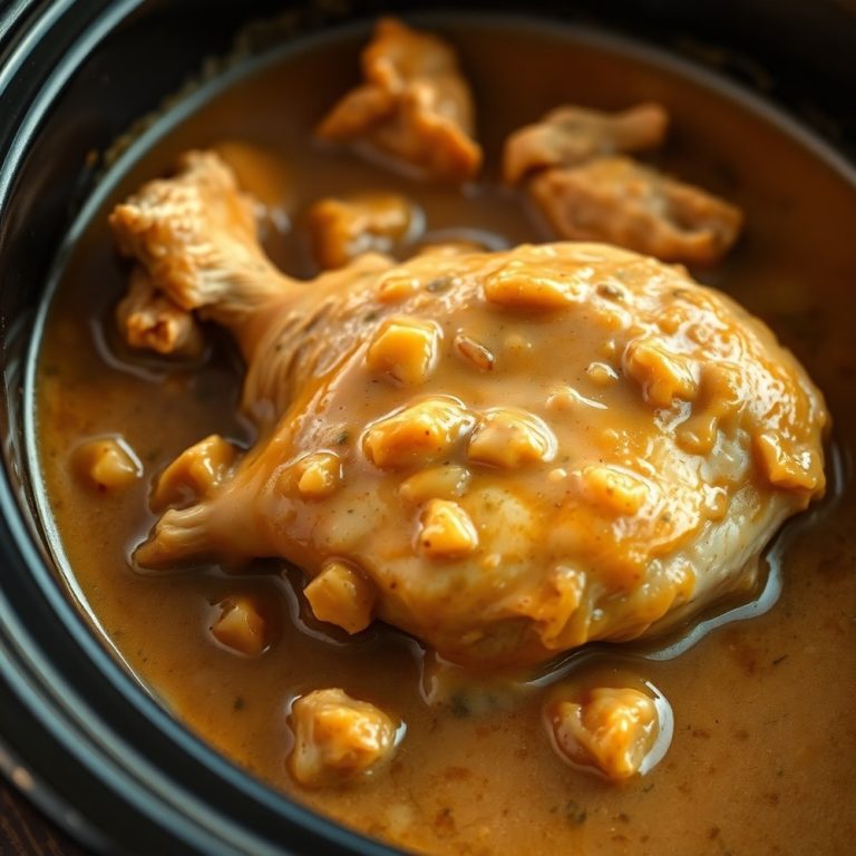 slow cooker chicken and gravy