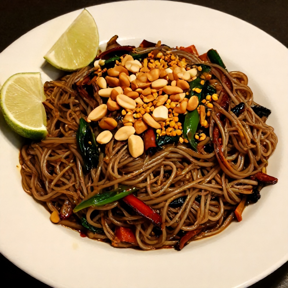 Thai Drunken Noodles on a plate